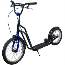 Самокат внедорожный Novatrack (Новатрак) City Line, черный с двумя тормозами